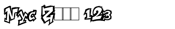 NYC Zone 123 font preview